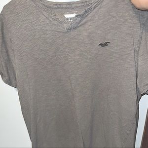 HOLLISTER Mens Long Sleeve Grey Tee